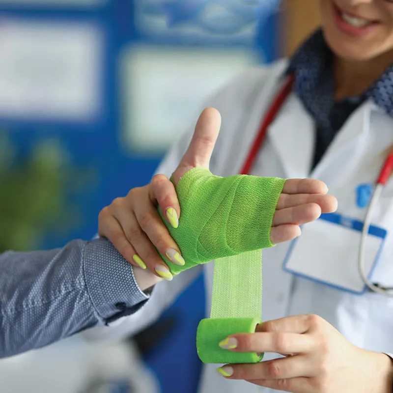 Applications du bandage auto-adhésif élastique
