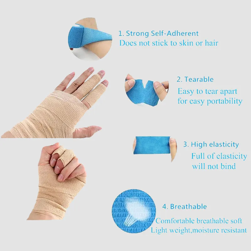 Applications du bandage auto-adhésif élastique